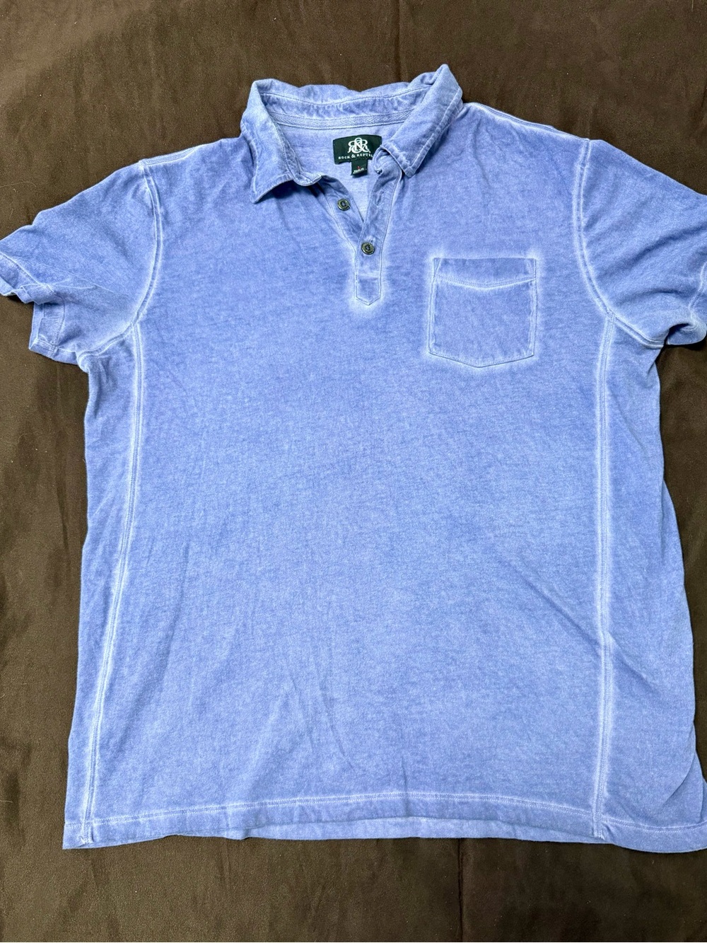 Rock & Republic Light Blue Men's Polo with Chest Pocket